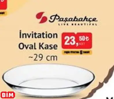 PAŞABAHÇE INVİTATİON OVAL KASE ~29 CM